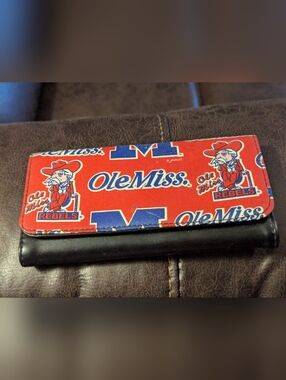 Ole Miss Rebels Red Logo Trifold Wallet